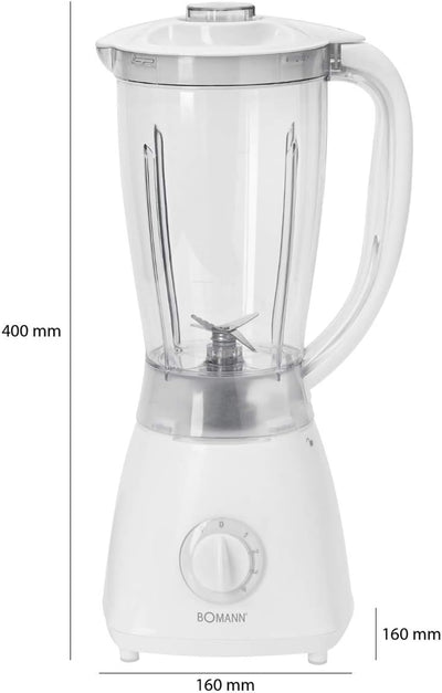 Bomann 378 CB Universalmixer zum Pürieren, Schlagen, Zerkleinern, Shaken und Mixen, Ice Crush-Funkti