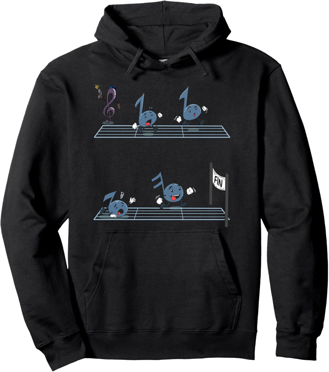 Lustiges Musik Noten Notenschlüssel Rennen Komponist Musiker Pullover Hoodie