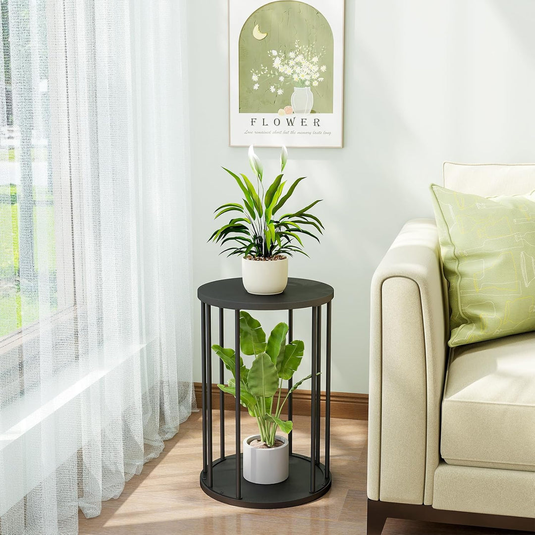 HDANI 3er-Set Rund Pflanzenständer Metall 35/45/55cm,Solider und Robuster Blumenständer für Wohnzimm