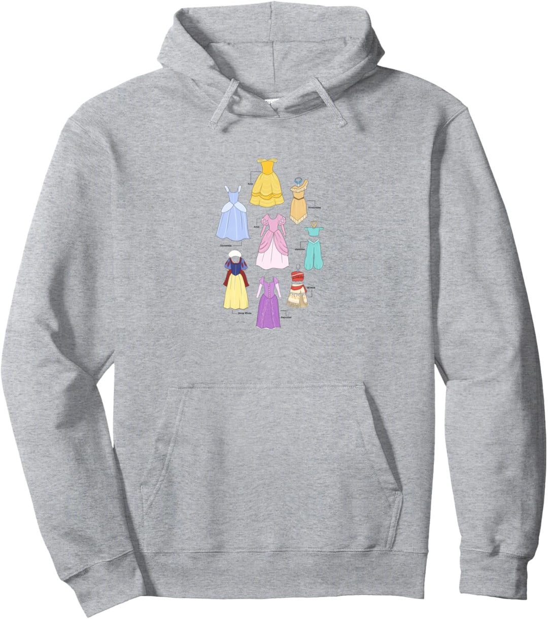 Disney Princess Textbook Dresses Pullover Hoodie