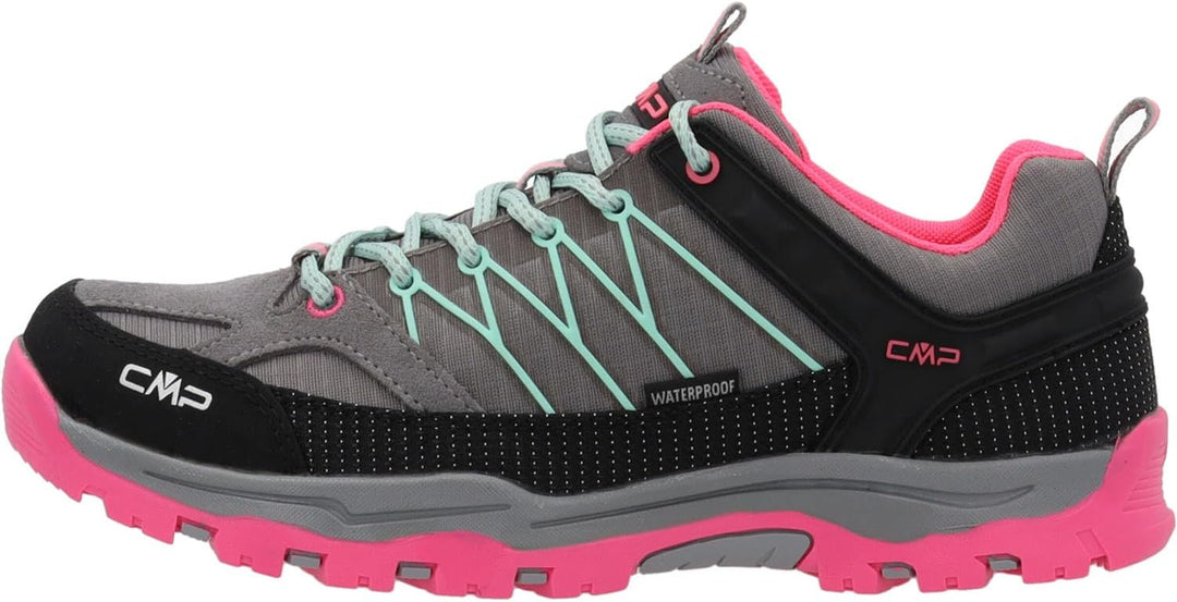 CMP Unisex Kinder Kids Rigel Low Trekking Shoes WpTrekking-Schuhe 28 EU Zementgrau Fluo Pink Cemento