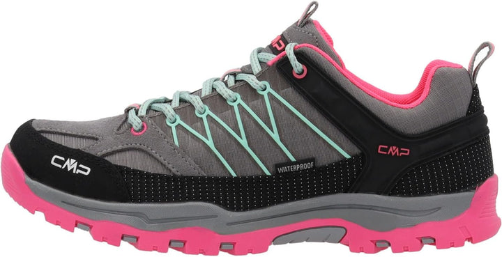 CMP Unisex Kinder Kids Rigel Low Trekking Shoes WpTrekking-Schuhe 28 EU Zementgrau Fluo Pink Cemento