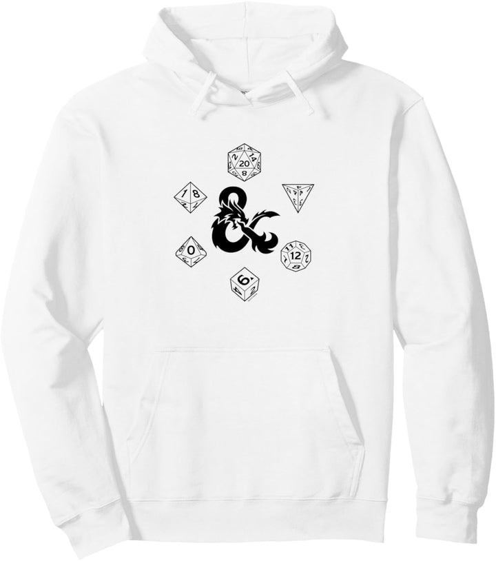 Dungeons & Dragons Hexagon Dice Circle Layout Pullover Hoodie