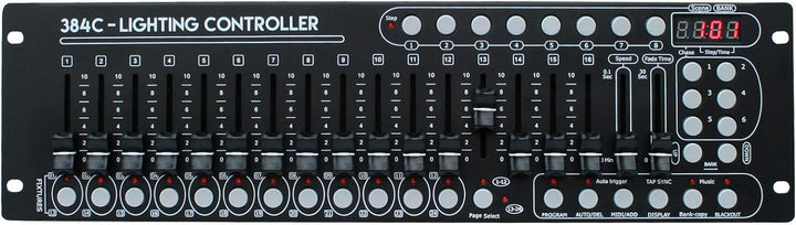 E-Lektron C-384C DMX Controller 24x 16-Kanal Licht Steuerpult Lichtsteuerung | 19" Rackeinbau-fähig