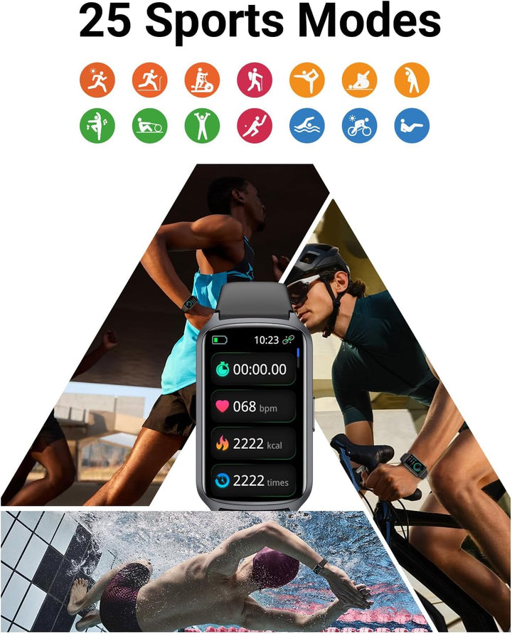 Fitness Tracker Fitnessuhr Damen Herren, bis zu 7 Tage Akkulaufzeit, 20+ Trainningsmodi, SpO2 Tracki