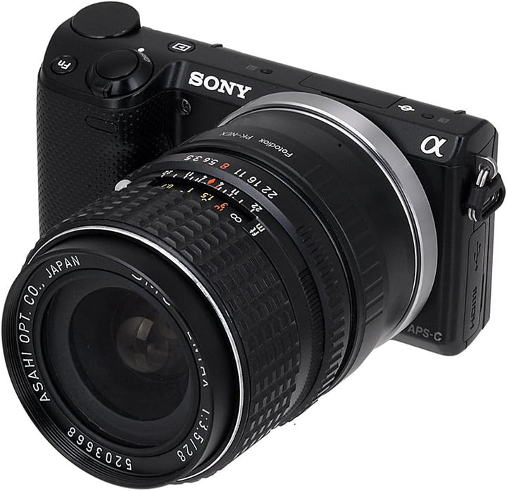 Fotodiox Lens Mount Adapter Compatible with Pentax K Lenses on Sony E-Mount Cameras Pentax K Standar