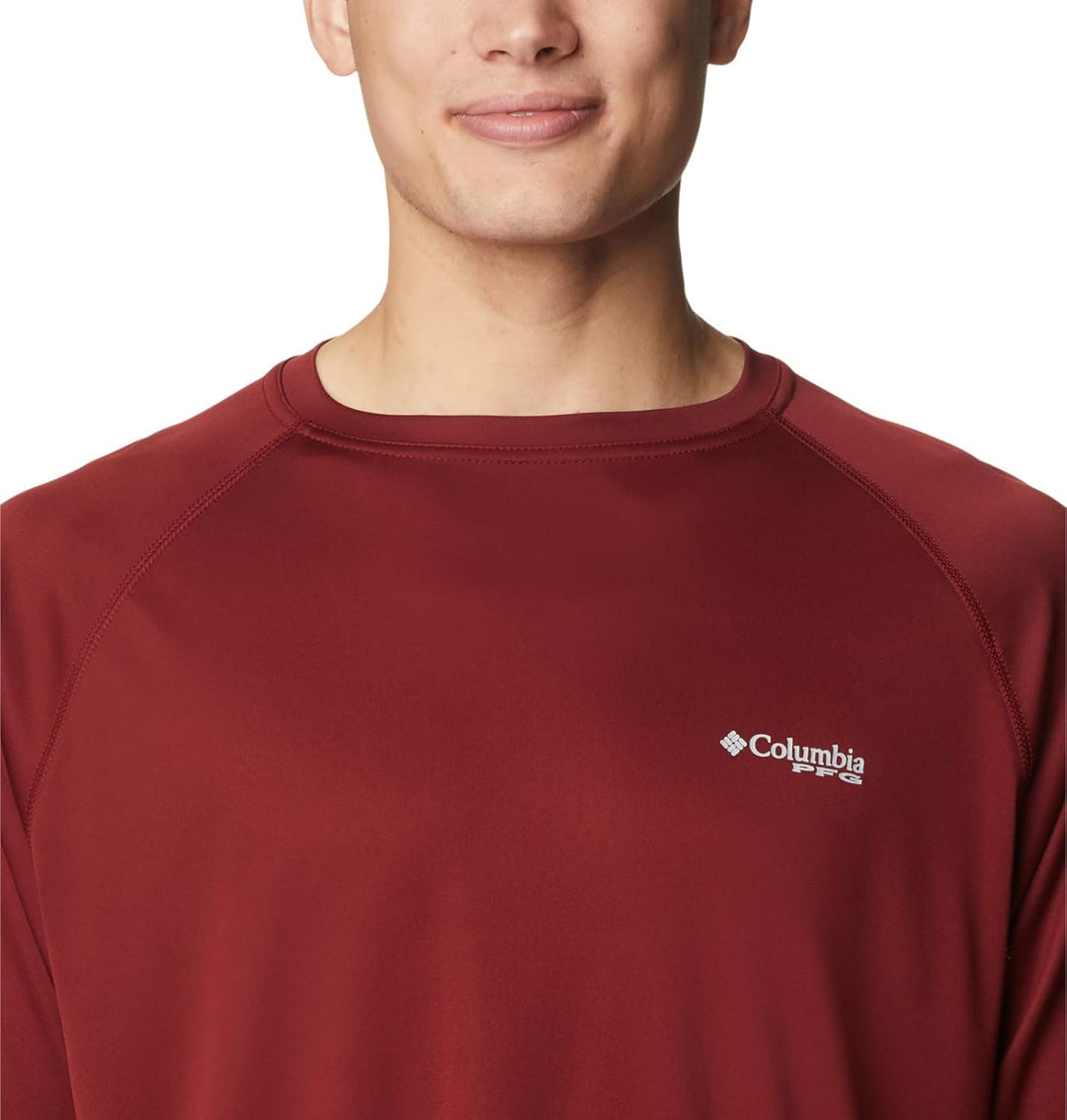 Columbia Terminal Tackle Langarmhemd für Herren Roter Jaspis / Cooles Graues Logo XXL, Roter Jaspis