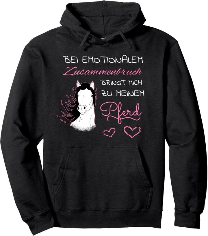 Bei Emotionalem Zusammenbruch Pferd | Reiterin Damen Pullover Hoodie