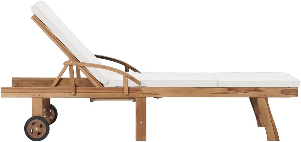 Relaxliege Liegestuhl, Sonnenliege, Liegestuhl mit Armlehnen und Rollen, komfortabel, ergonomische -