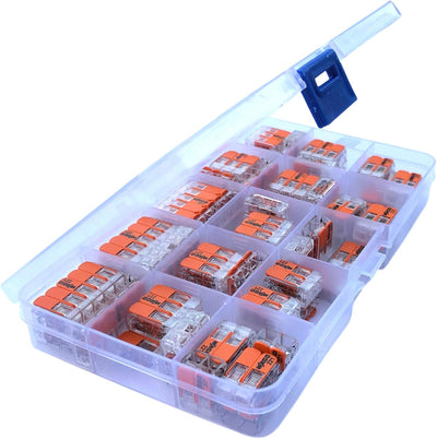 Wago Klemmen 55 Stück Set Sortiment 25x 221-412 | 20x 221-413 | 10x 221-415, Bundle mit intervisio K