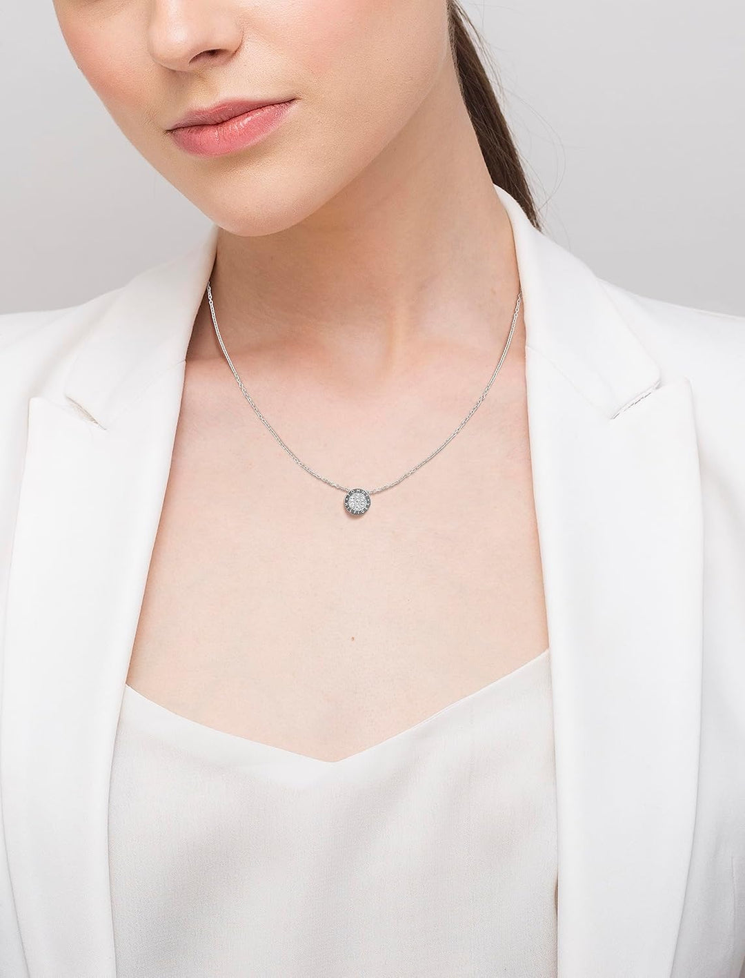 Tommy Hilfiger Jewelry Halskette mit Anhänger für Damen aus Edelstahl mit Kristallen - Erhältlich au