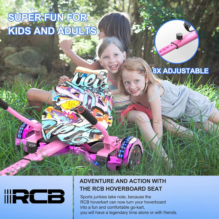 RCB Hoverboard Sitz, Go-Kart Zubehör für Hoverboards, Hoverboard mit Sitz passend für Aller 6.5"-10"