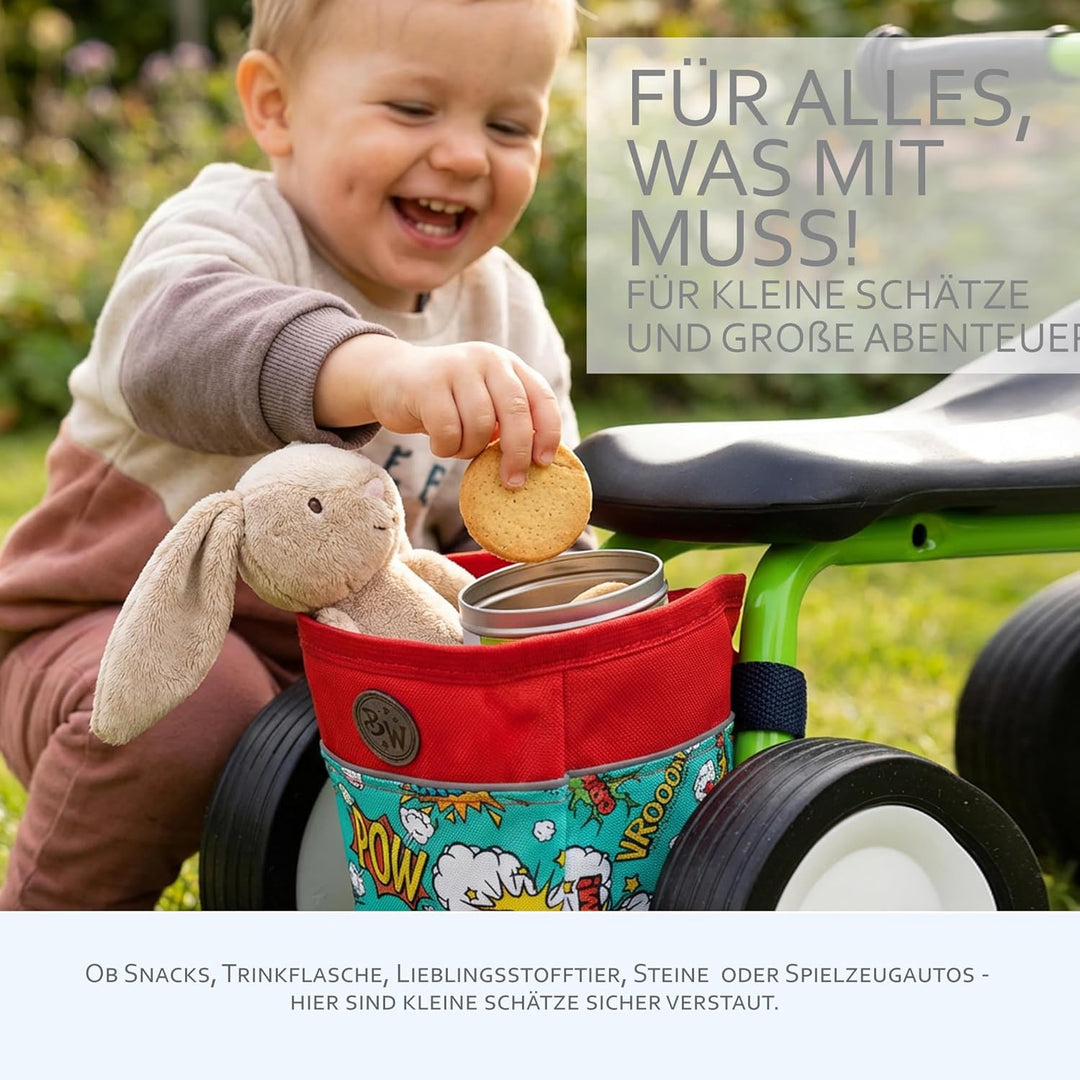 BambiniWelt by Rafael K. Rahmentasche für Kinder – für Laufrad, Dreirad & Rutschfahrzeuge – kompatib