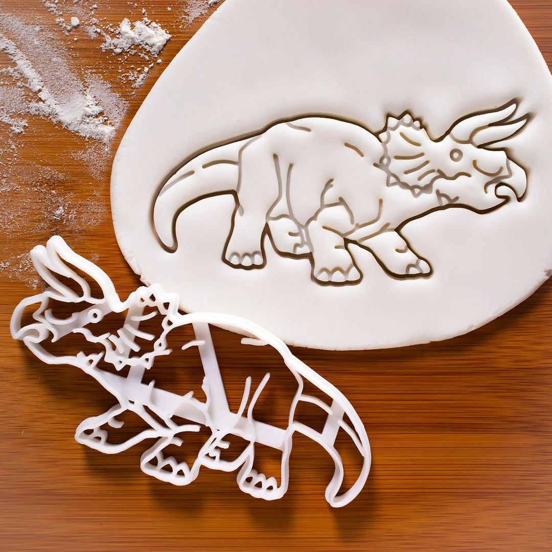 3er Set Naturgetreue Dinosaurier Ausstechformen (Formen: Tyrannosaurus Rex, Stegosaurus und Tricerat