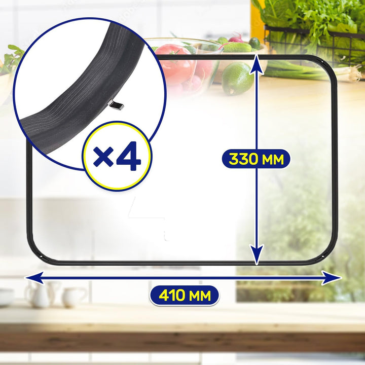 Backofen Dichtungsgummi 410x330 mm mit 4 Haken mit dem Originalcode 8065348 80445572 Backofen Dichtu