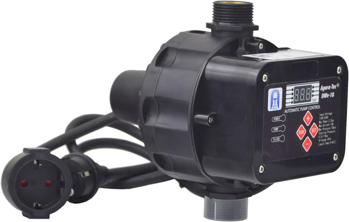 Agora-Tec® Pumpensteuerung Druckschalter Durchflusswächter AT-DWv-18 verkabelt (Ein- und Abschaltdru
