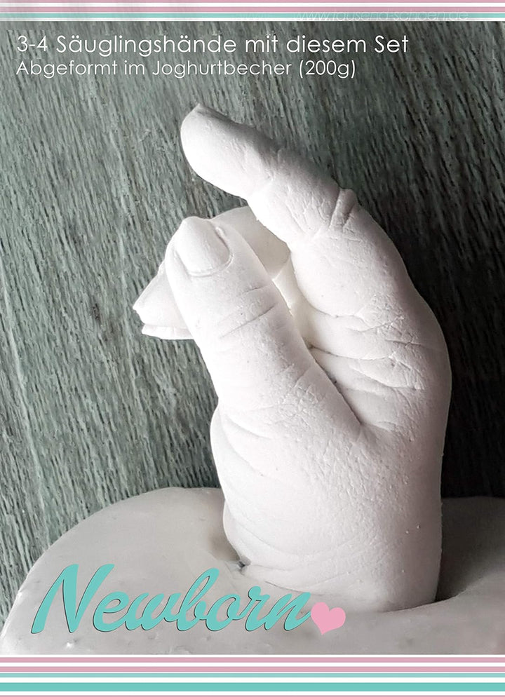 3D Baby Gipsabdruck Set Hand und Fuss | Baby Kind Handabdruck oder Fussabdruck | Gipsabdruck Baby |