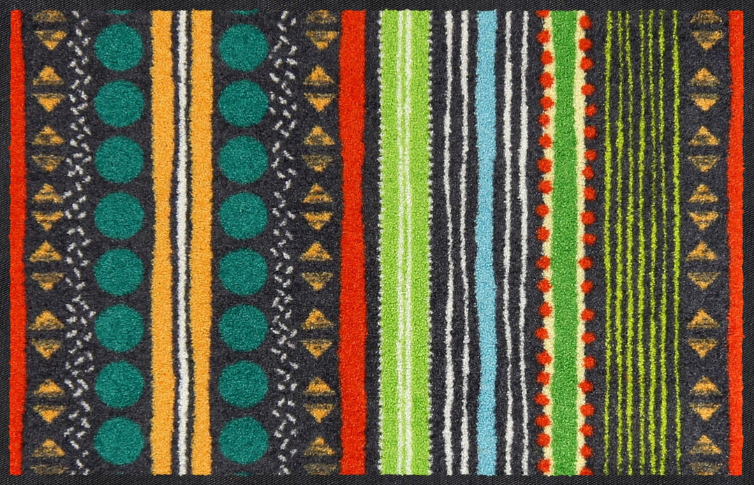Salonloewe Fussmatte Stripes Composite Colourful 045x070 cm Fussabtreter Sauberlaufmatte draussen Fu