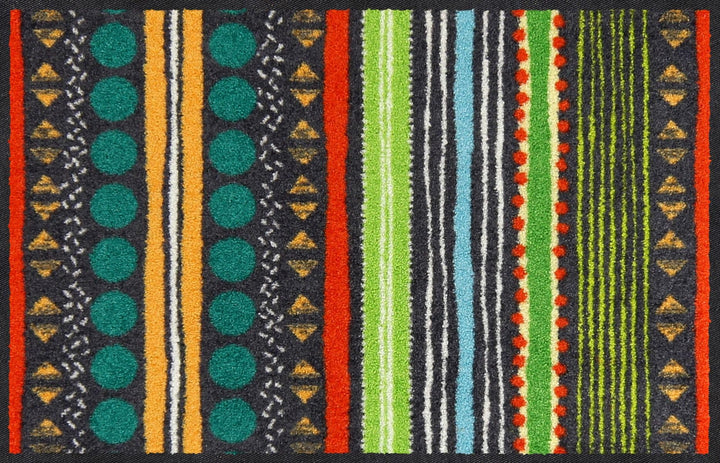 Salonloewe Fussmatte Stripes Composite Colourful 045x070 cm Fussabtreter Sauberlaufmatte draussen Fu