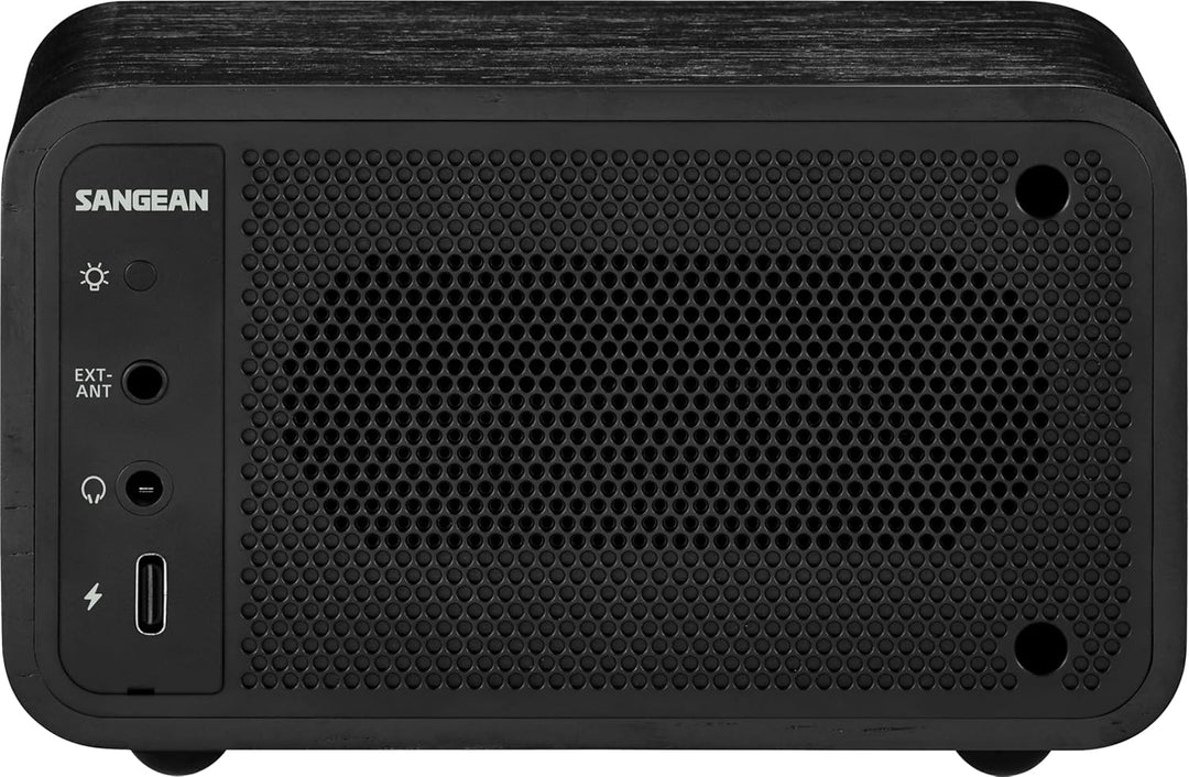 SANGEAN WR-8 – Tragbares Vintage Radio mit Bluetooth Lautsprecher, FM-Empfang, integriertem Akku, Ec