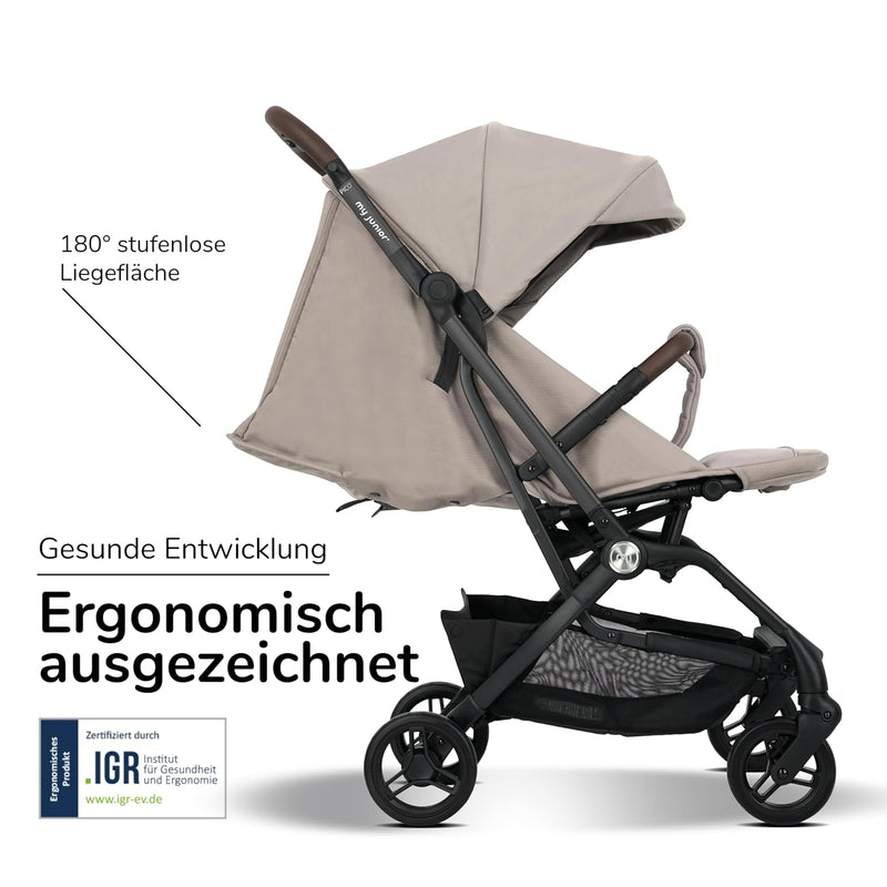 my junior® Buggy PICO² | bis 22kg | Einhand AutoFold-Klappmechanismus | Ergonomische Liegeposition n