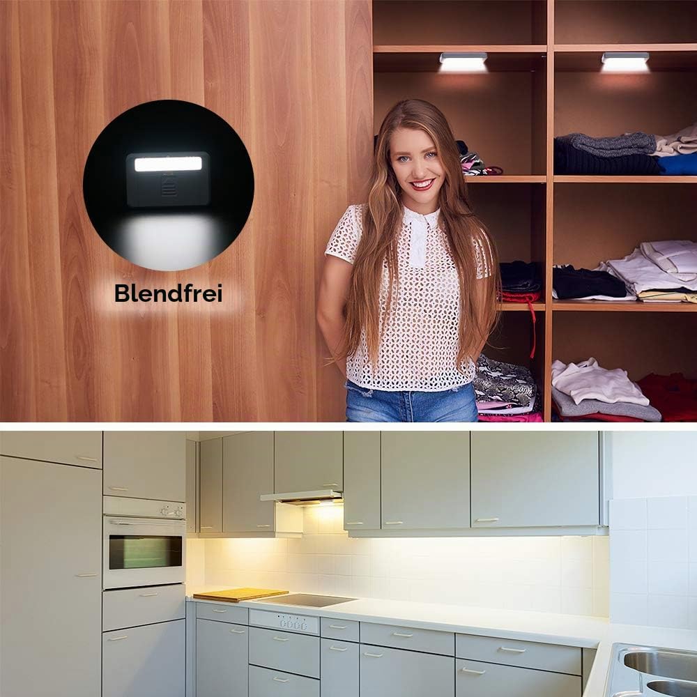 Amagle Magnetische Tür-Sensor-Lichtleiste für Schrank, Schublade, Schrank, Fenster, Hotel, Küche, Ke