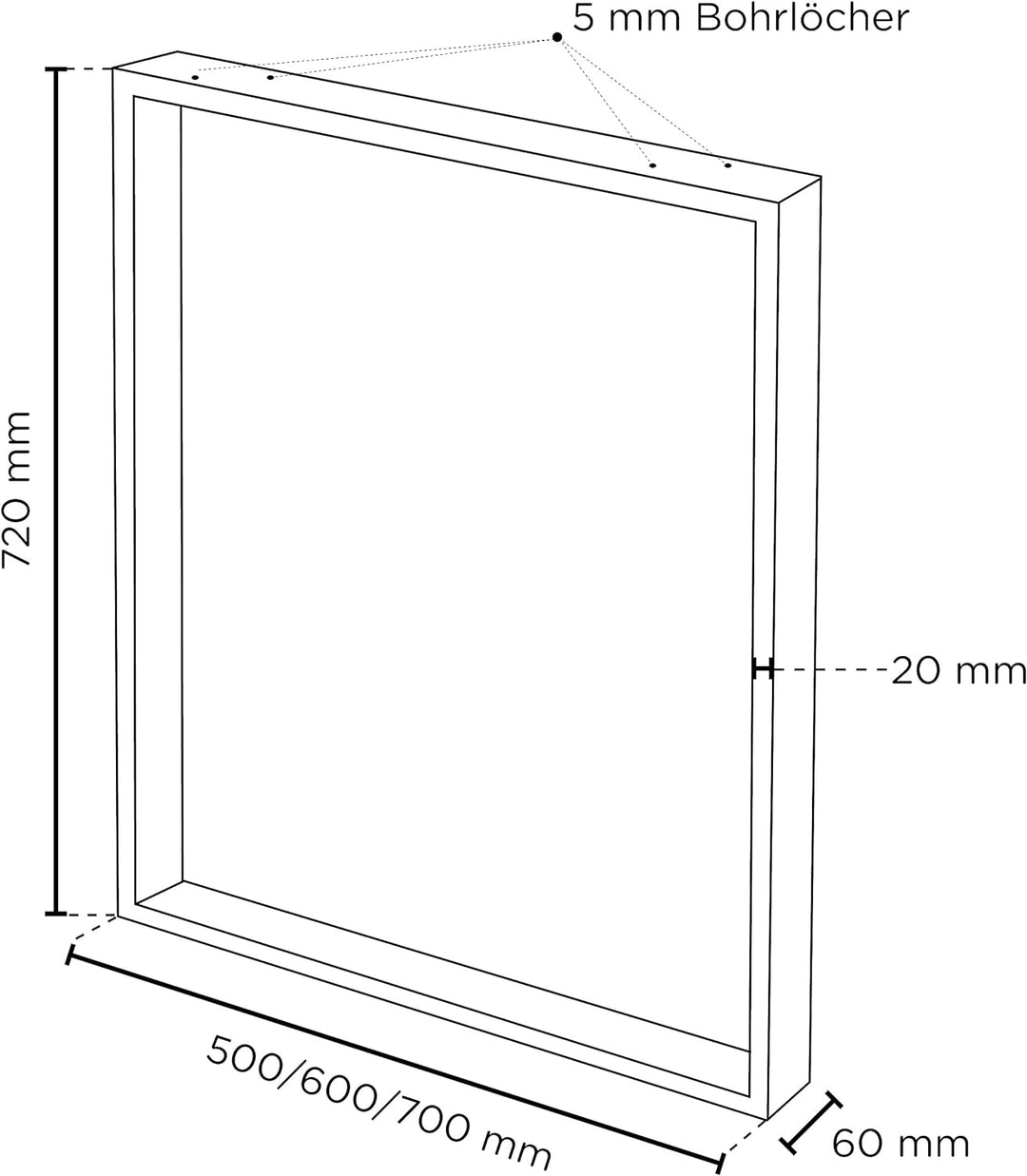 sossai® Stahl Tischkufen (pulverbeschichtet) TKK1 | Farbe: Schwarz | 2 Stück | Breite 60 cm x Höhe 7