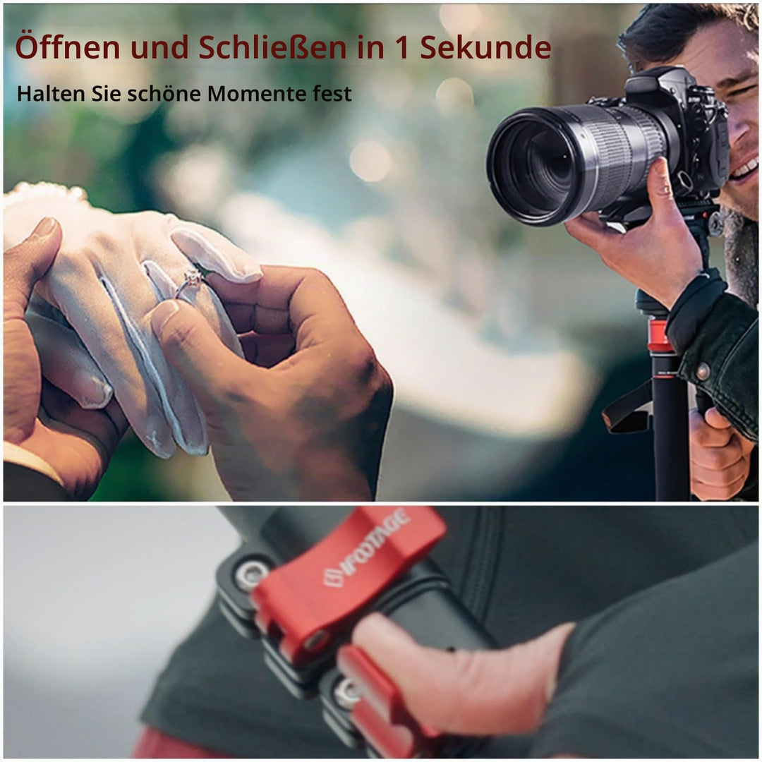 IFOOTAGE Cobra 3 C180F Kamera-Einbeinstativ aus Kohlefaser,3-in-1 Teleskop-Professionelles Fotografi