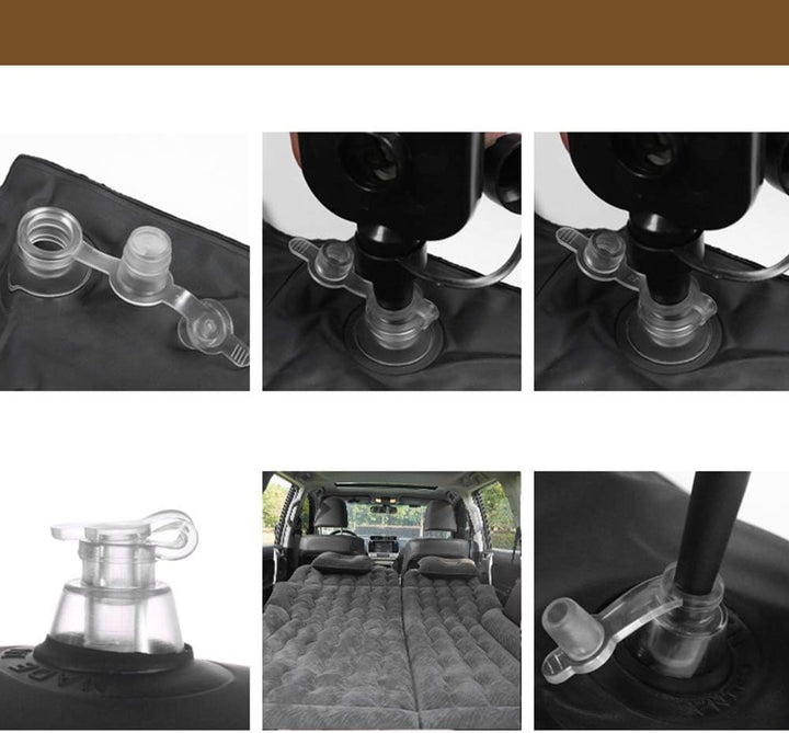 Auto Luftmatratze, Auto Rücksitz Luftbett Bewegliche Dickere Luftbett mit Kopfstütze und Pumpe für R