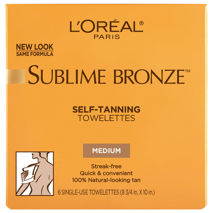 L'Oreal Paris Sublime Bronze Self-Tanning Body Towelettes, 6 Count by L'Oreal Paris