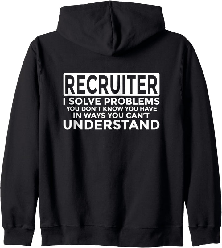 Recruiter lösen Probleme Lustige Human Resource Kapuzenjacke