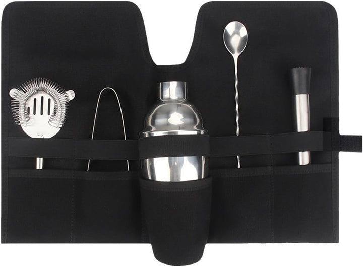 SEAFRONT Tragbares Cocktail -Set -Tasche Professionelles Mixologie Barkeeper Kit für Camping, Pickni