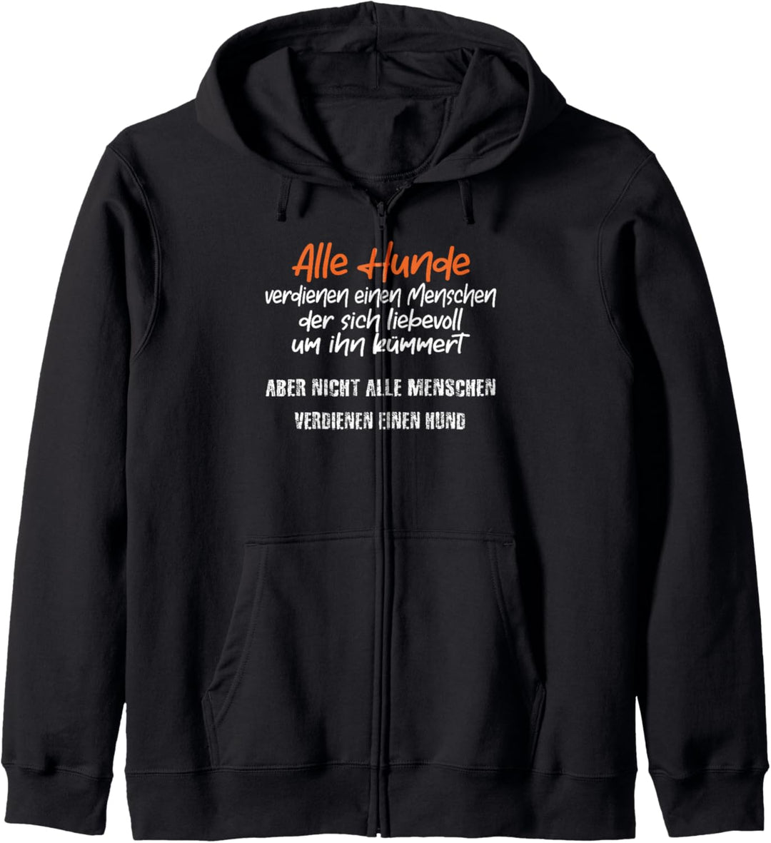 Hunde verdienen Liebe, Ich liebe Hunde Kapuzenjacke