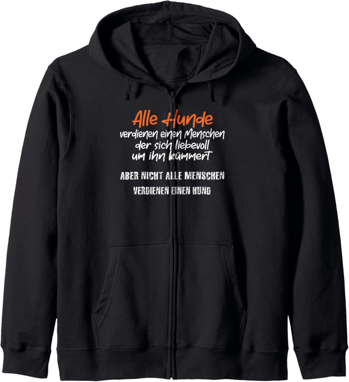 Hunde verdienen Liebe, Ich liebe Hunde Kapuzenjacke