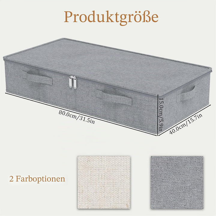 Unterbett Aufbewahrungsboxen, Schubladen Organizer Box mit Deckel, Faltbare Tasche für Bettlaken mit