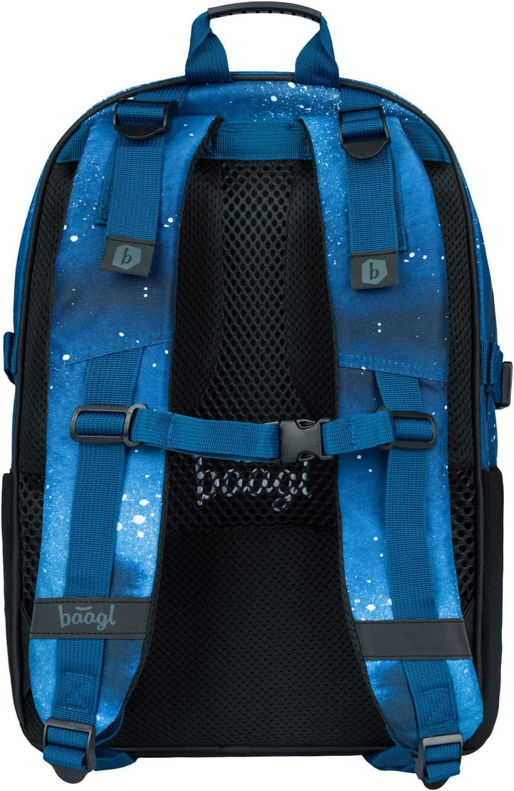 Baagl Schulrucksack Set Jungen Mädchen 3 Teilig, Schultasche ab 3. Klasse, Grundschule Ranzen mit Br