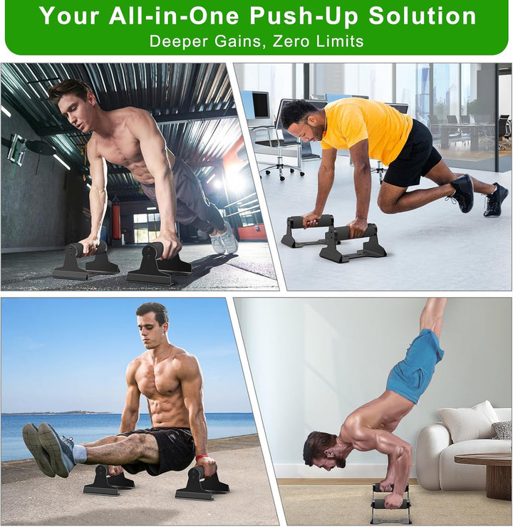 SELEWAERE Calisthenics Equipment Liegestützgriffe - Rutschfest Parallettes Handstand Griffe Robuste