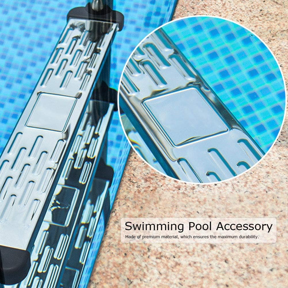 Schwimmbadleiter Pedal aus Edelstahl 50cm Länge Poolleiter Stufen Ersatz rutschfeste Poolleiter für