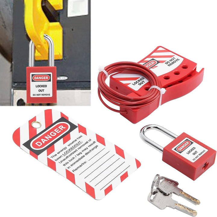 Lockout Tagout Lock Kit Elektrisches Lockout/TAGOUT KIT Lockout Lock Set mit Vorhängeschloss Warnsch