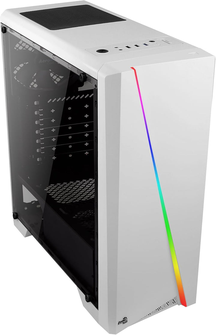 Aerocool CYLON - PC-Gehäuse (Semi-Fackel, ATX, Acryl-Seitenwand, RGB-LED an der Vorderseite, 13 Lich