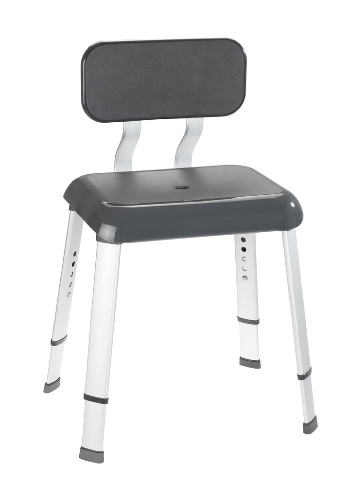 Allstar Badhocker mit Rückenlehne Secura Premium, Duschhocker, bis 130 kg Tragkraft