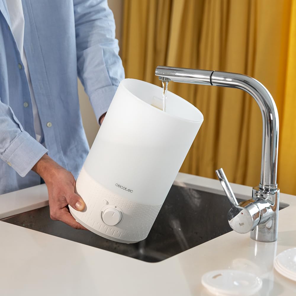 Cecotec Luftbefeuchter Breezecare 2500 Light. 27W, Maximale Befeuchtungsleistung 250ml/h, 2,5L Tank,