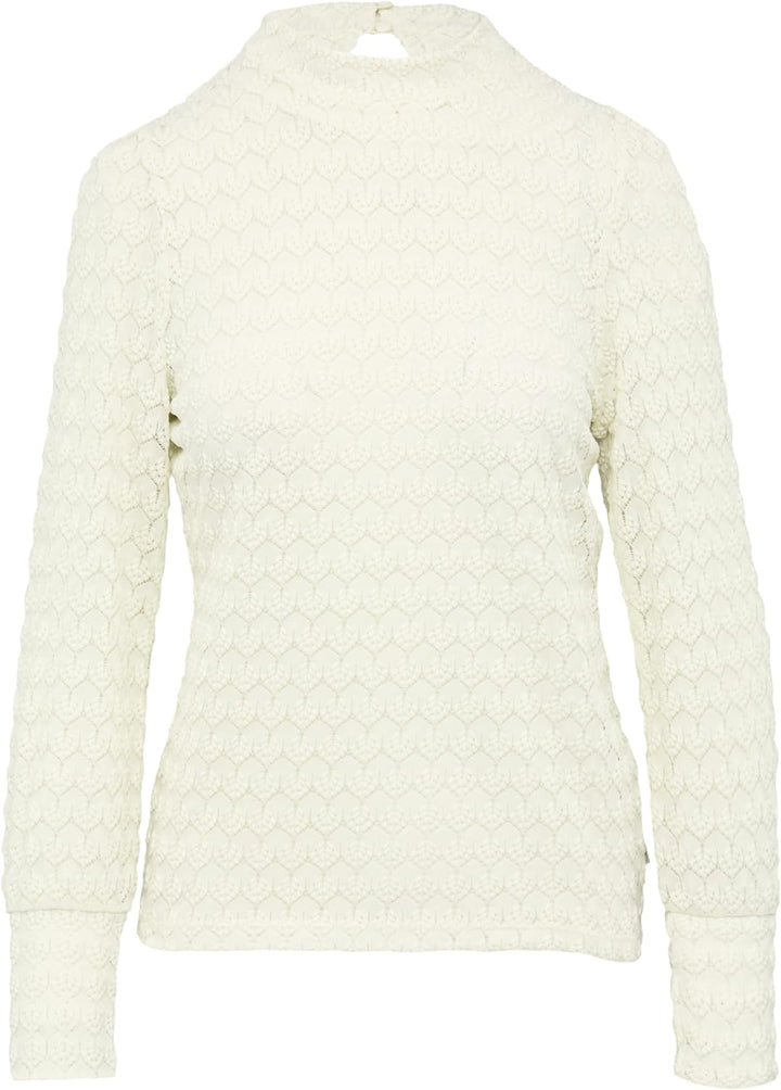 QS Damen 2158339 Langarmshirt mit Strukturmuster XL 0510, XL 0510
