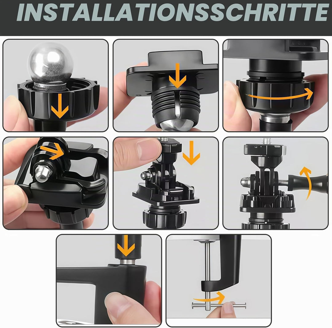 Webcam Stand, 66cm Verstellbarer Schwanenhals Webcam-Ständer, Schreibtisch-Klemmhalterung, für Logit