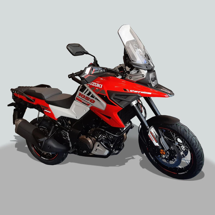 Resin Bike Aufkleber für Motorrad Kompatibel mit Suzuki V-Strom 1050 XT 2022 Orange. Schutz vor Stös