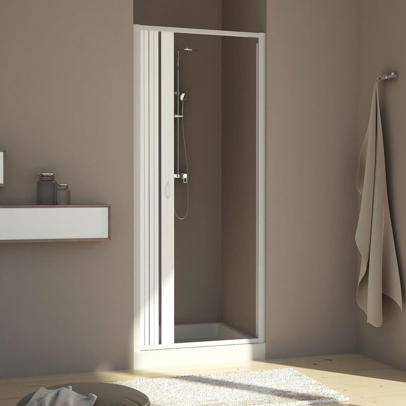 Forte Duschtür in PVC 120 cm H185 mod. Aura Seitlich, 120 CM
