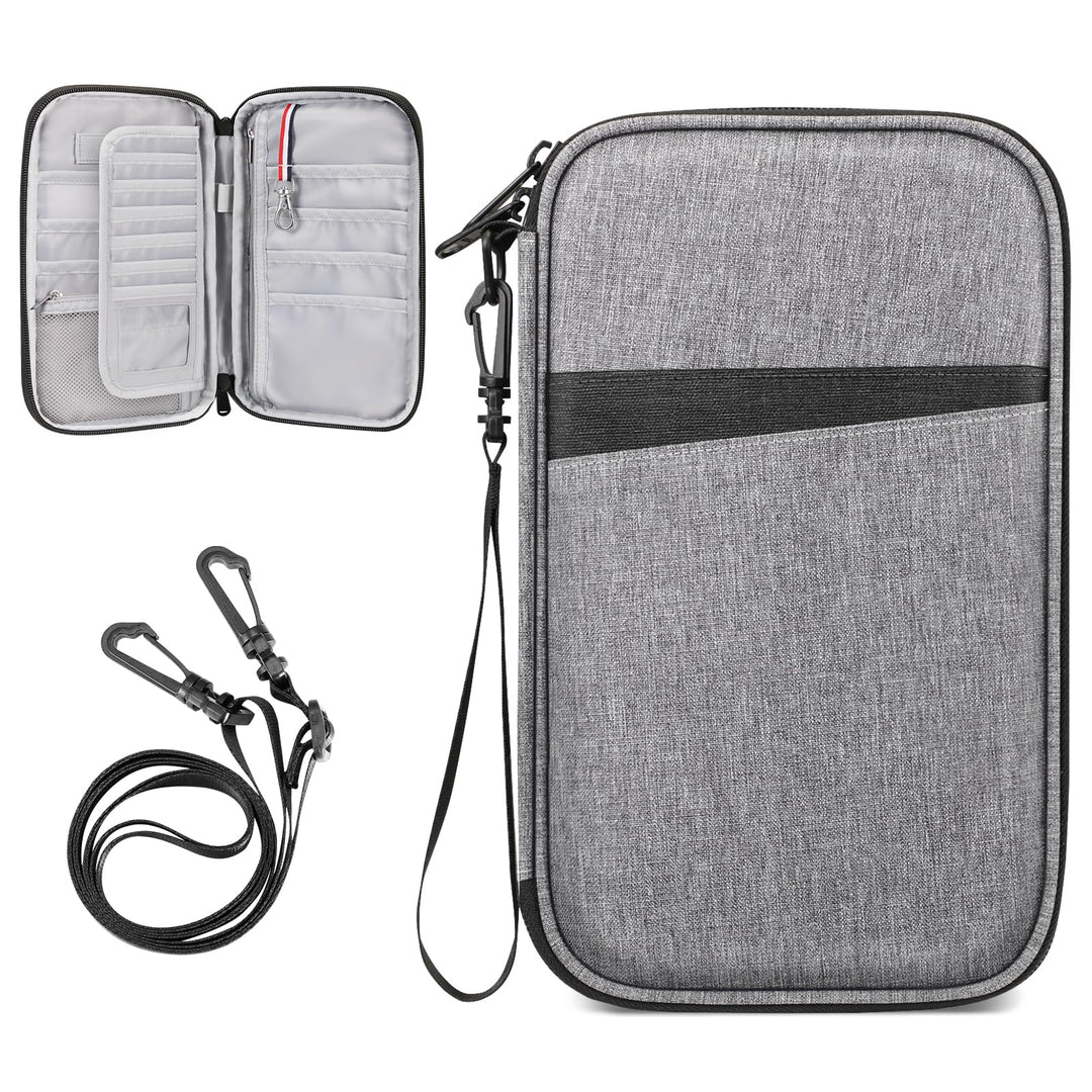 Fintie Reisepass Tasche Familie Reiseorganizer, RFID-Blockier Wasserdicht Handytasche Reisepasshülle
