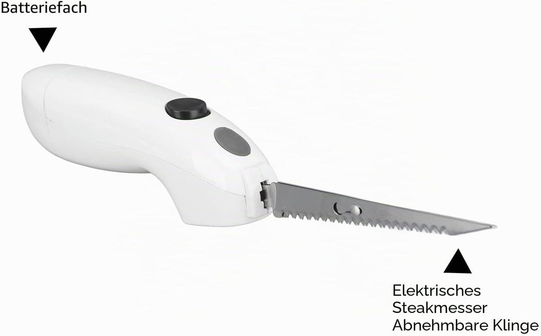 Elektrisches Messer Kabellos, Elektromesser für Fleisch Filetmesser Edelstahl Steakmesser Tranchierm