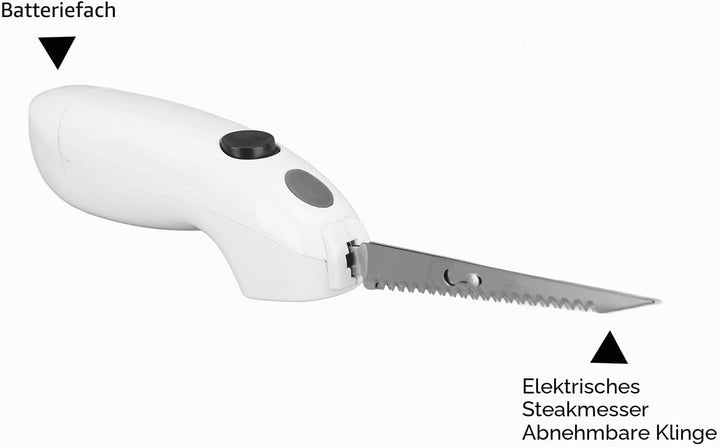Elektrisches Messer Kabellos, Elektromesser für Fleisch Filetmesser Edelstahl Steakmesser Tranchierm