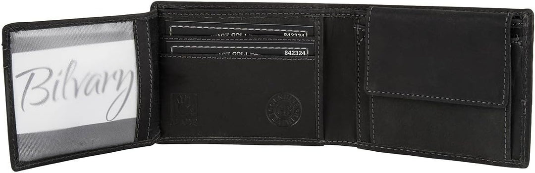 Greenburry Vintage Black Geldbörse Leder 12 cm